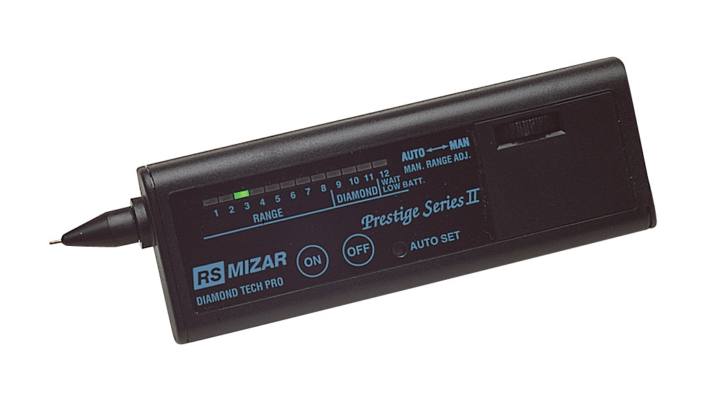 Mizar Diamond Tester handheld device with dual mode for accurate gemstone testing including diamonds, CZ, and sapphires