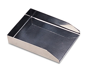 Chrome-plated 2x1-3/8x5/8 inch square diamond shovel for precise stone handling and debris scooping
