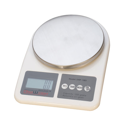 DigiWeigh 1000 Gram digital tabletop scale with 0.1g precision and compact design for kitchen and workshop use