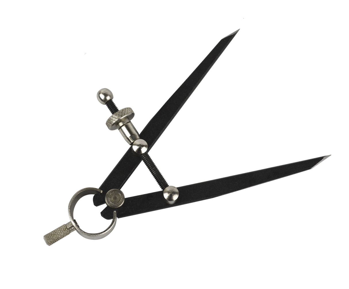 4-inch economy divider with square tapered legs and knurled adjustment for precise marking and circle drawing