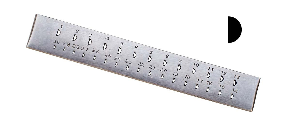 30 Half-Round Hole Drawplate by PMC Supplies