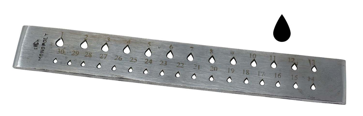 30 Teardrop Hole Drawplate by PMC Supplies