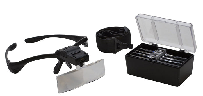 Magnifier Set w/ 5 Lenses and LED Light by PMC Supplies