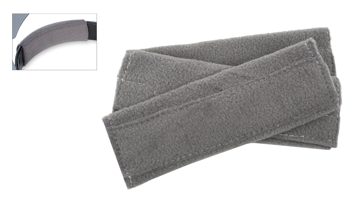Pack of 3 gray Happy Head Bands cotton sweat absorbent pads with Velcro attachment for headband magnifiers