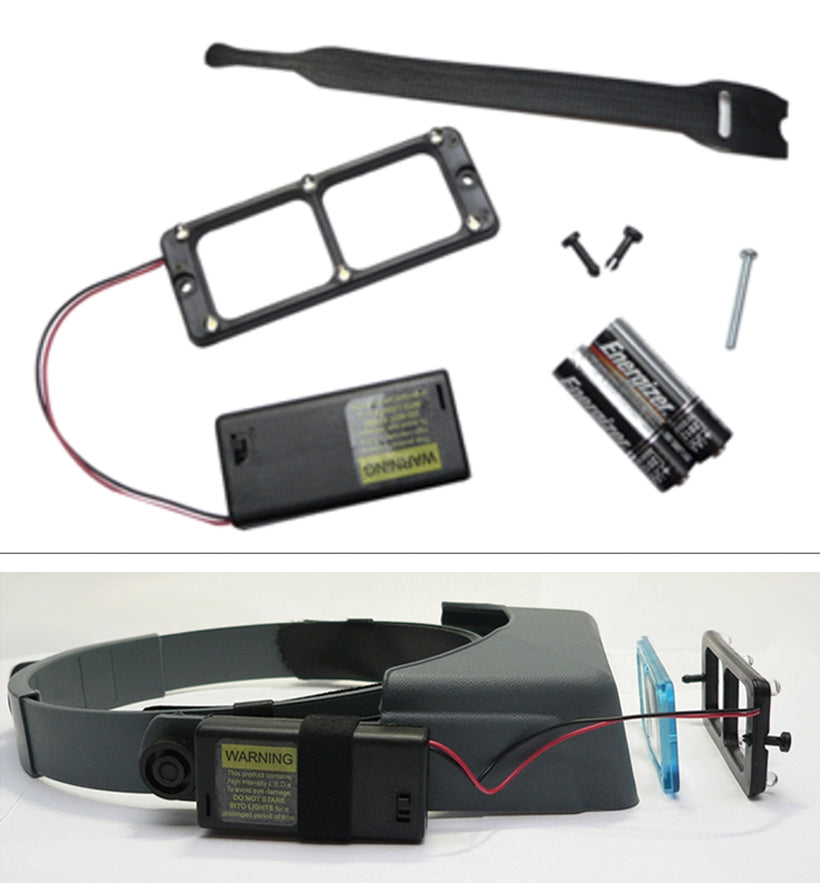 Quasar LED Light Attachment System for the Magnifying OptiVISOR by PMC Supplies