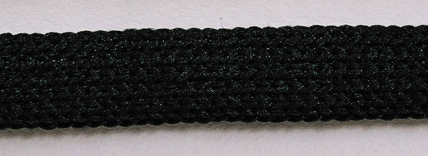 Close-up of 10mm black nylon eye loupe rope with woven texture for durable lanyard use