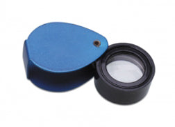 10X Aluminum Eye Loupe with plastic lens frame and aluminum housing for clear 10x magnification close-up viewing