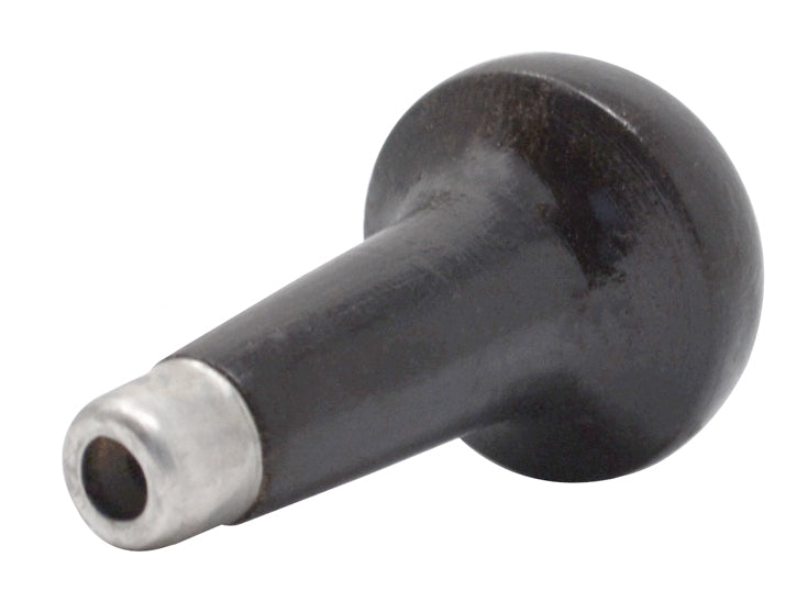 Compact rosewood graver handle with reinforced metal collar for ergonomic grip and precision engraving
