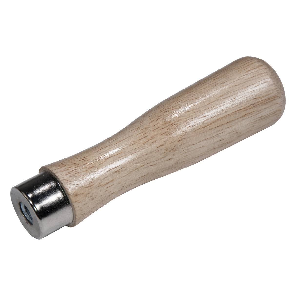 Twist-On Wooden Handle for 6-Inch Files with hardwood grip and metal collar