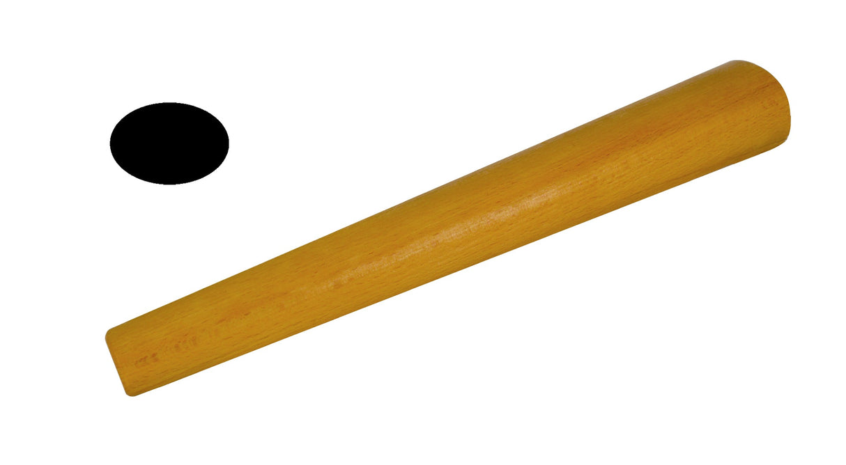 Hardwood oval bracelet mandrel tool made of solid wood for shaping and sizing bracelets and cuffs, 15 inches long, warp-resistant and smooth finish