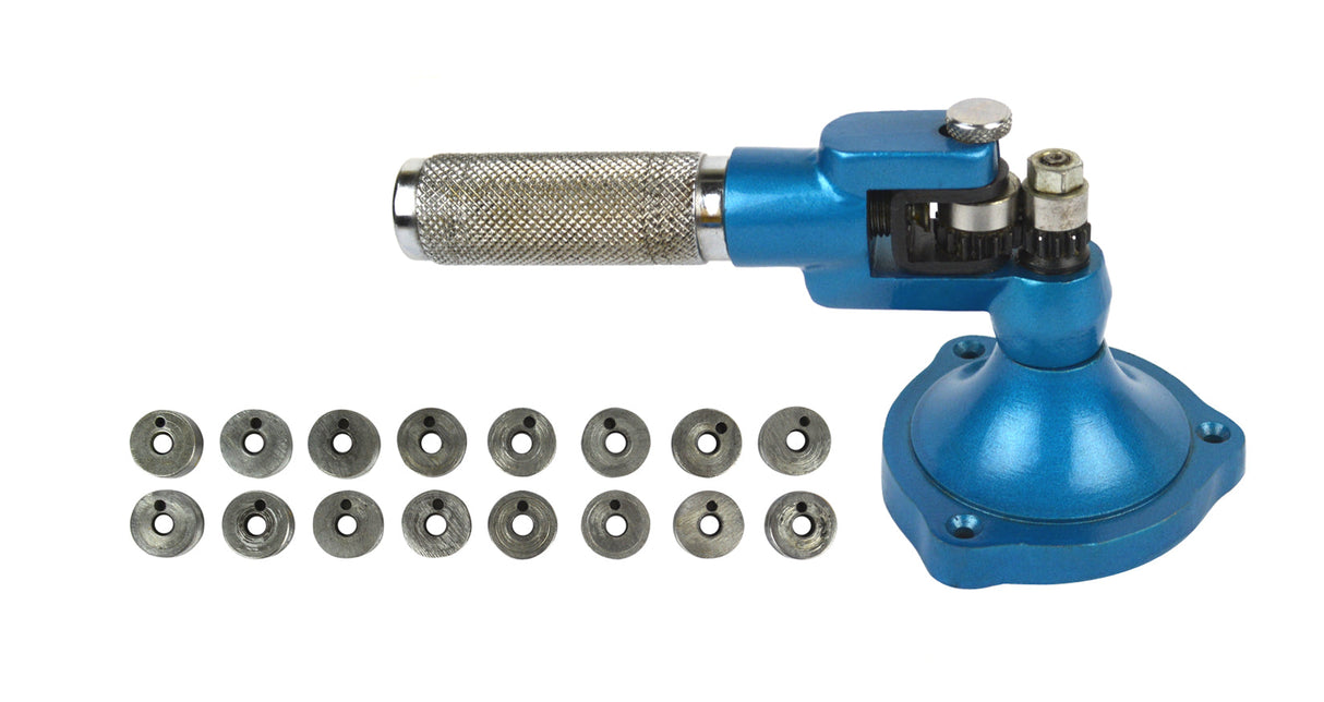 Ring Stone Set ring stretcher enlarger tool with 16 interchangeable dies for resizing stone-set rings