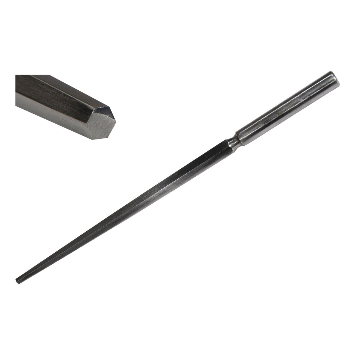 Steel hexagonal bezel mandrel 11-inch polished smooth steel tool for jewelry making and wire wrapping