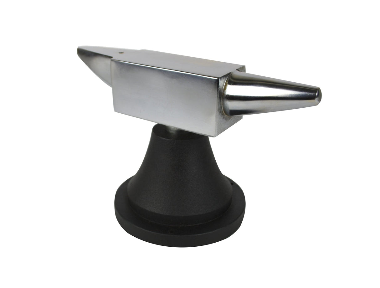 8.5 Lb heavyweight double-horned large anvil with stable base for metal shaping and stamping tasks