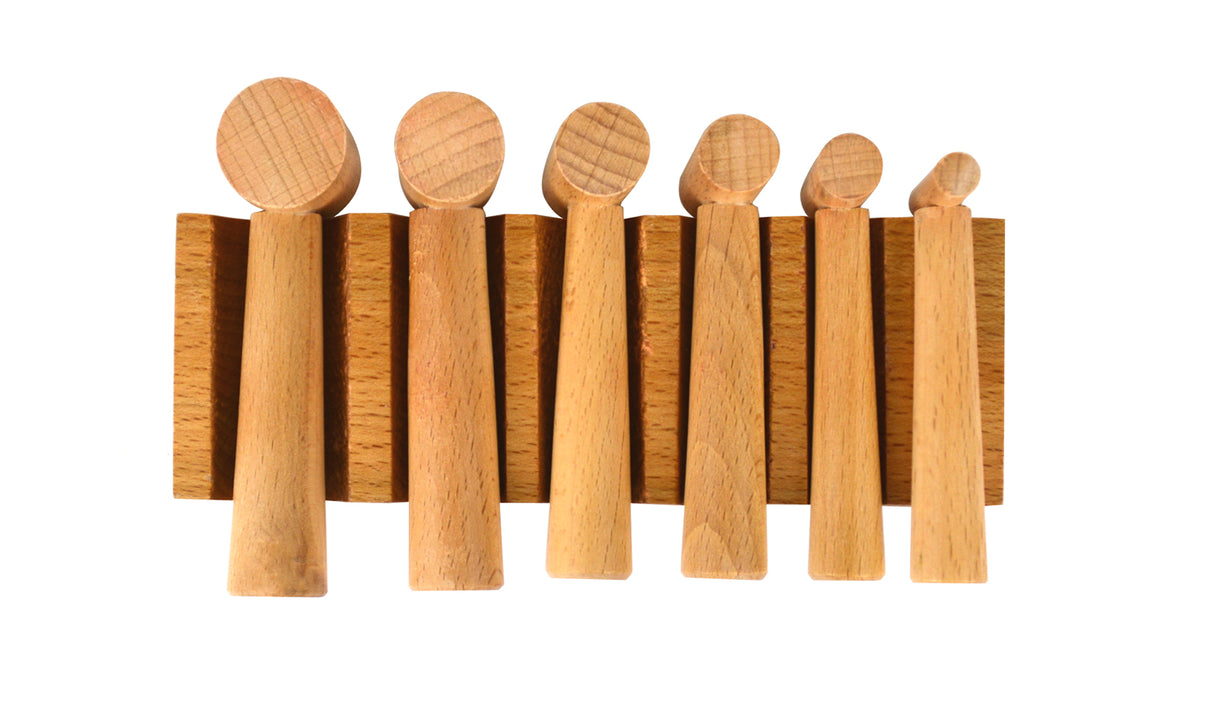 Hardwood U-Channel Forming Block w/ 6 Hammers Punch Set by PMC Supplies