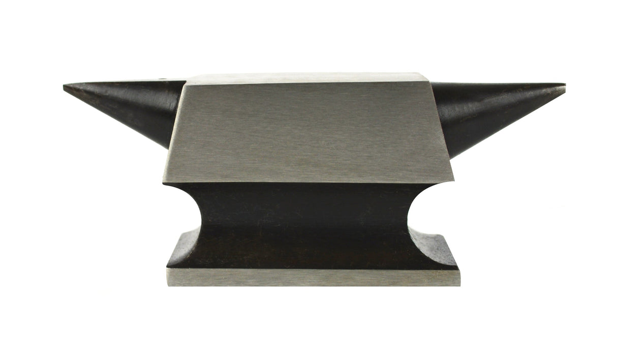 1 lb double-horn anvil made of case-hardened steel for precise shaping and planishing in jewelry work