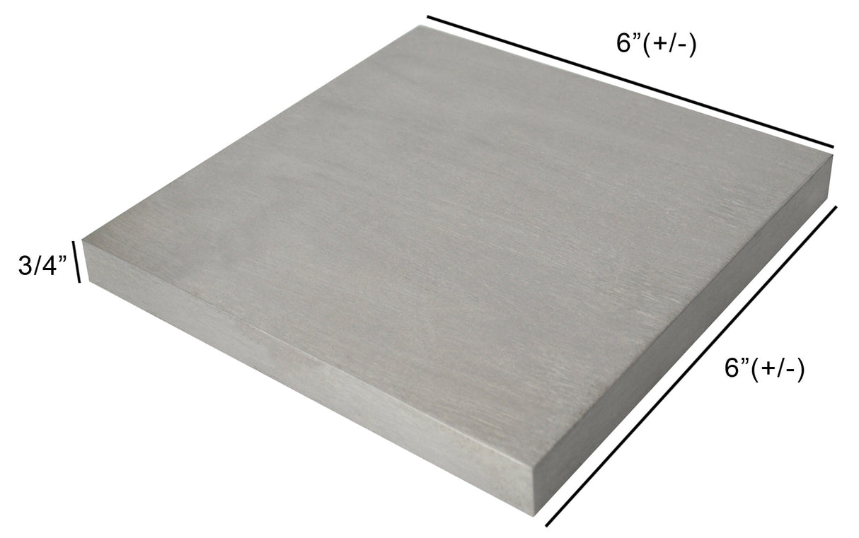 6x6 inch steel bench block with 3/4 inch thickness for jewelry making and metalworking stability