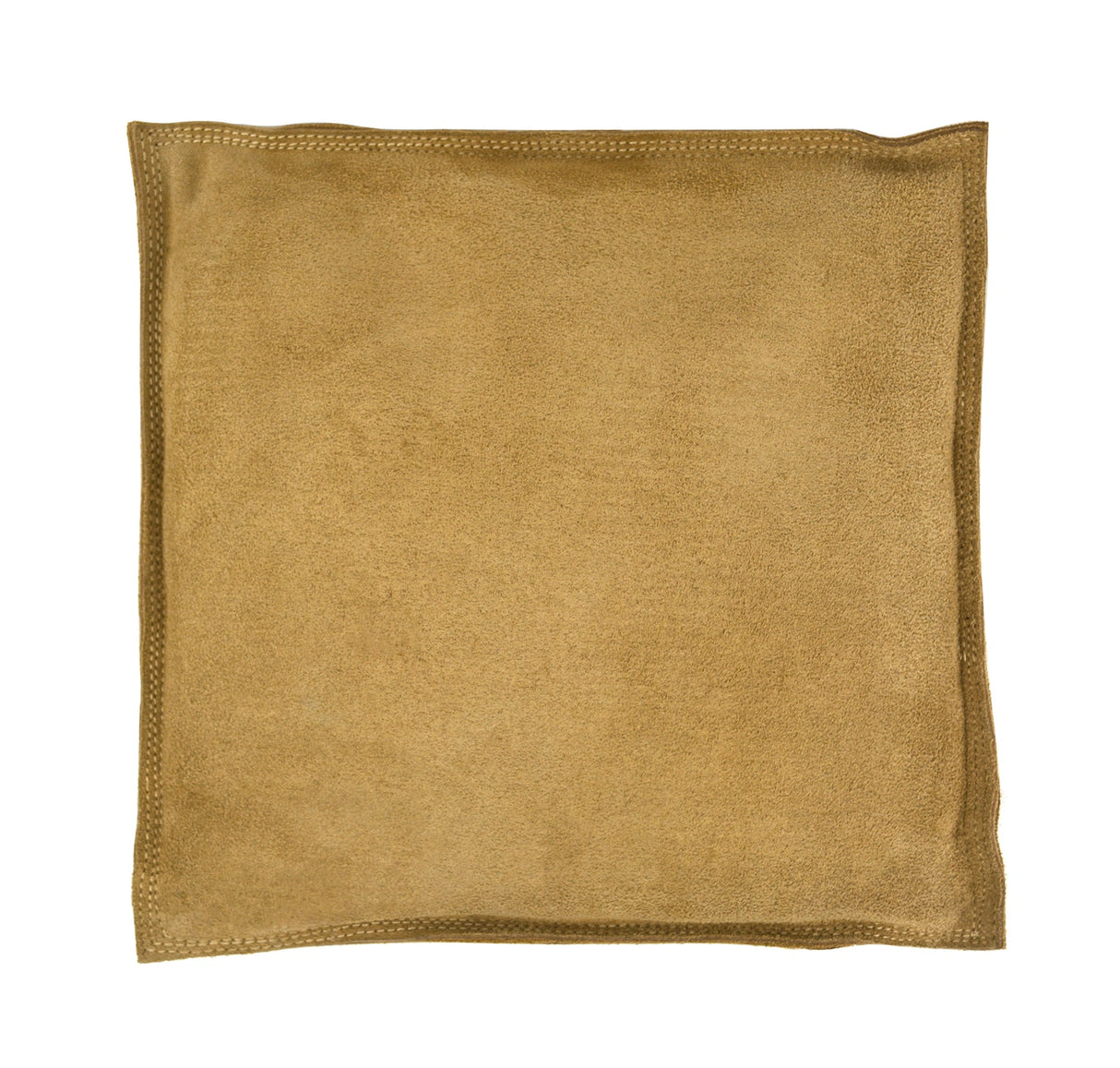 10 inch square leather sandbag with sand-filled interior for stable metalworking base