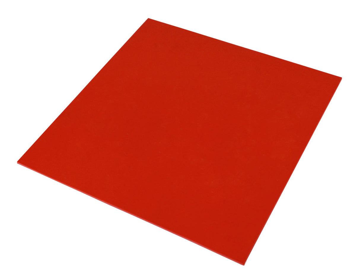 6-inch by 6-inch red urethane pad with 1/16-inch thickness for shock absorption and metal forming cushioning