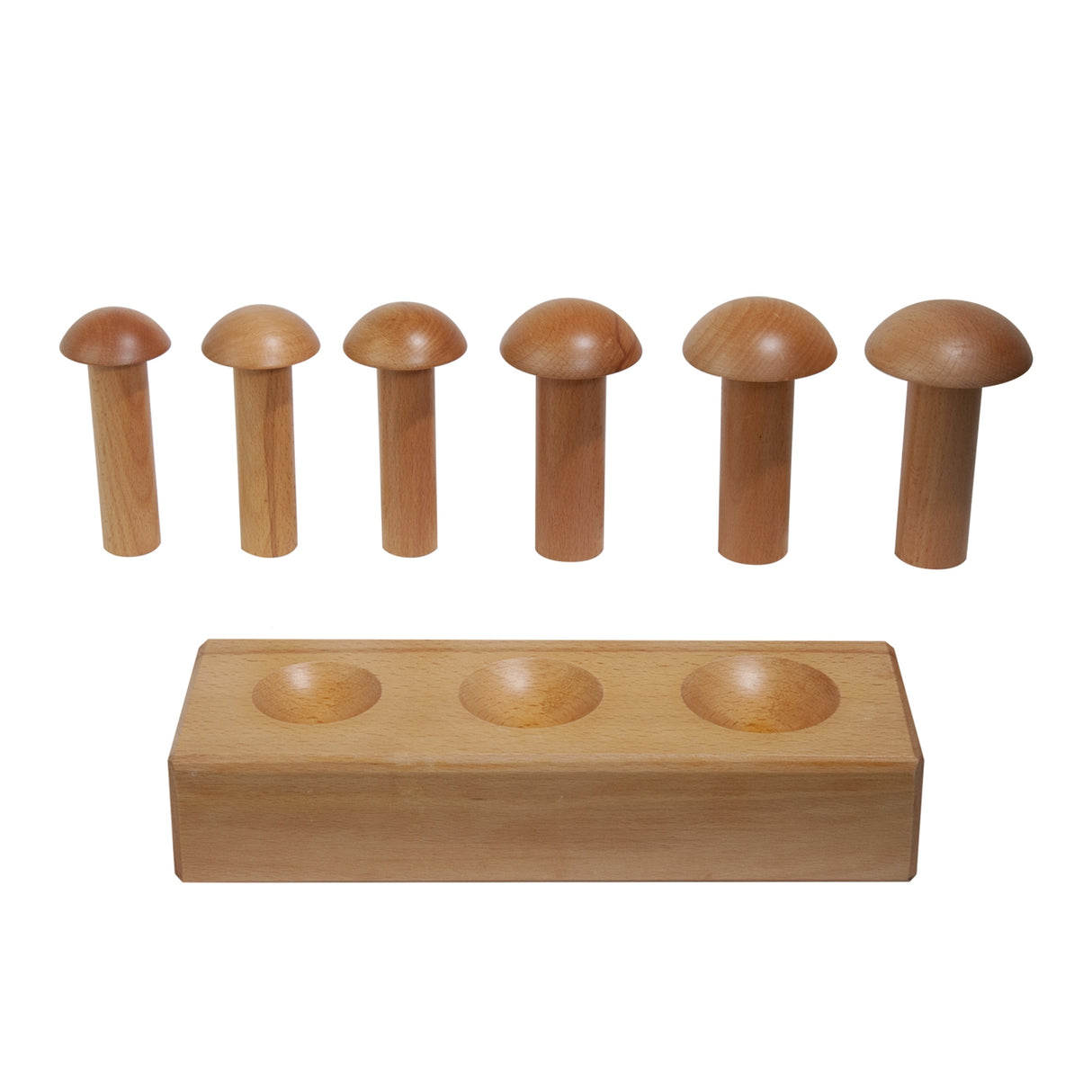 Double sided wood dapping with 6 punches Mushroom Cupola Set by PMC Supplies