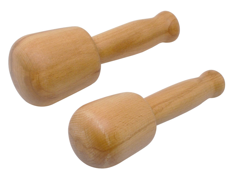 Set of 2 Large Wooden Dapping Punches by PMC Supplies