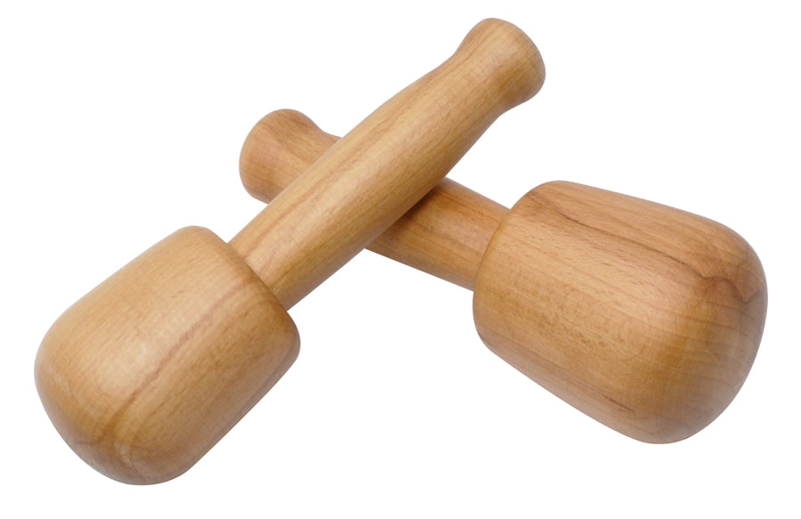 Set of 2 Large Wooden Dapping Punches by PMC Supplies