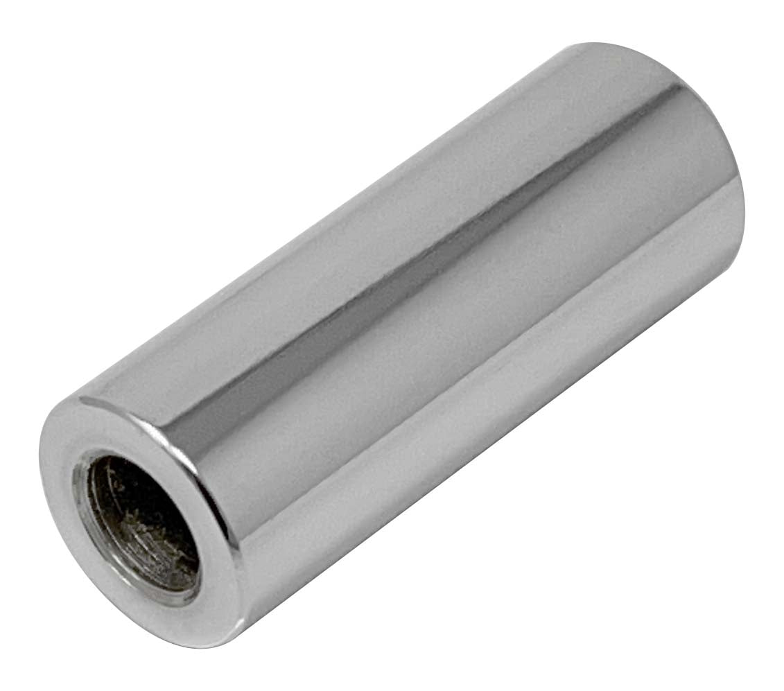 Chrome-plated steel mounting adapter for bezel mandrels with 2.5-inch length and 0.95-inch diameter