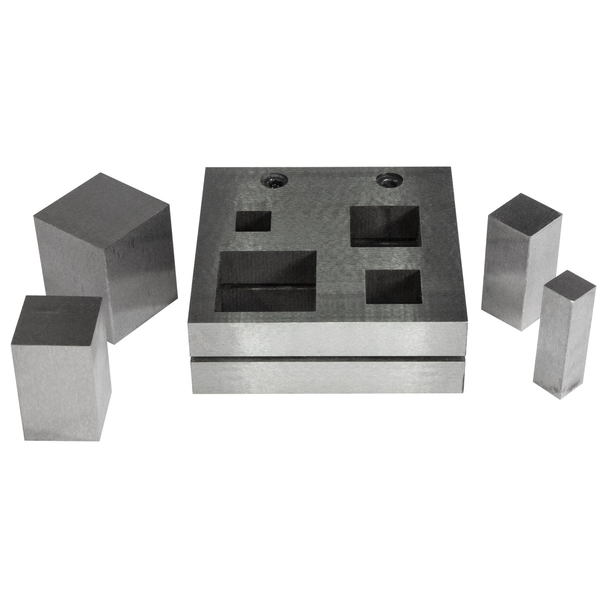 4-piece square steel disc cutter set with four size options for precise metal cuts