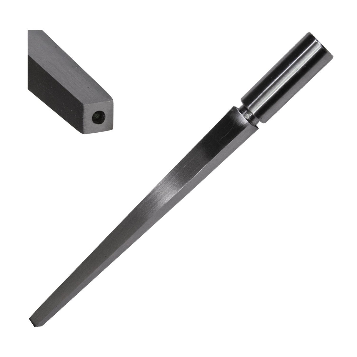 Square ring mandrel tool for precise jewelry sizing and shaping, 11.75" long with durable square profile