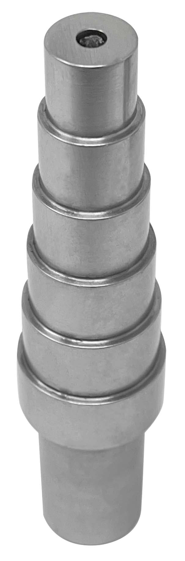 Large Stepped Forming Mandrel with six diameters and 1 inch tang for metalworking and jewelry making