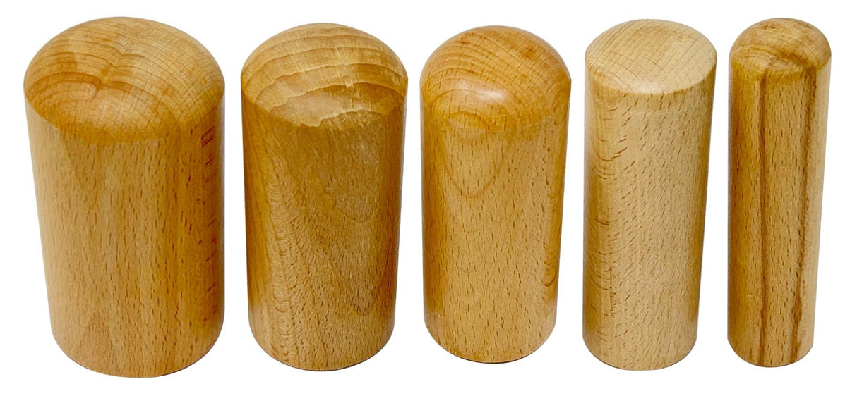 5 Piece Wooden Dapping Punch Set by PMC Supplies