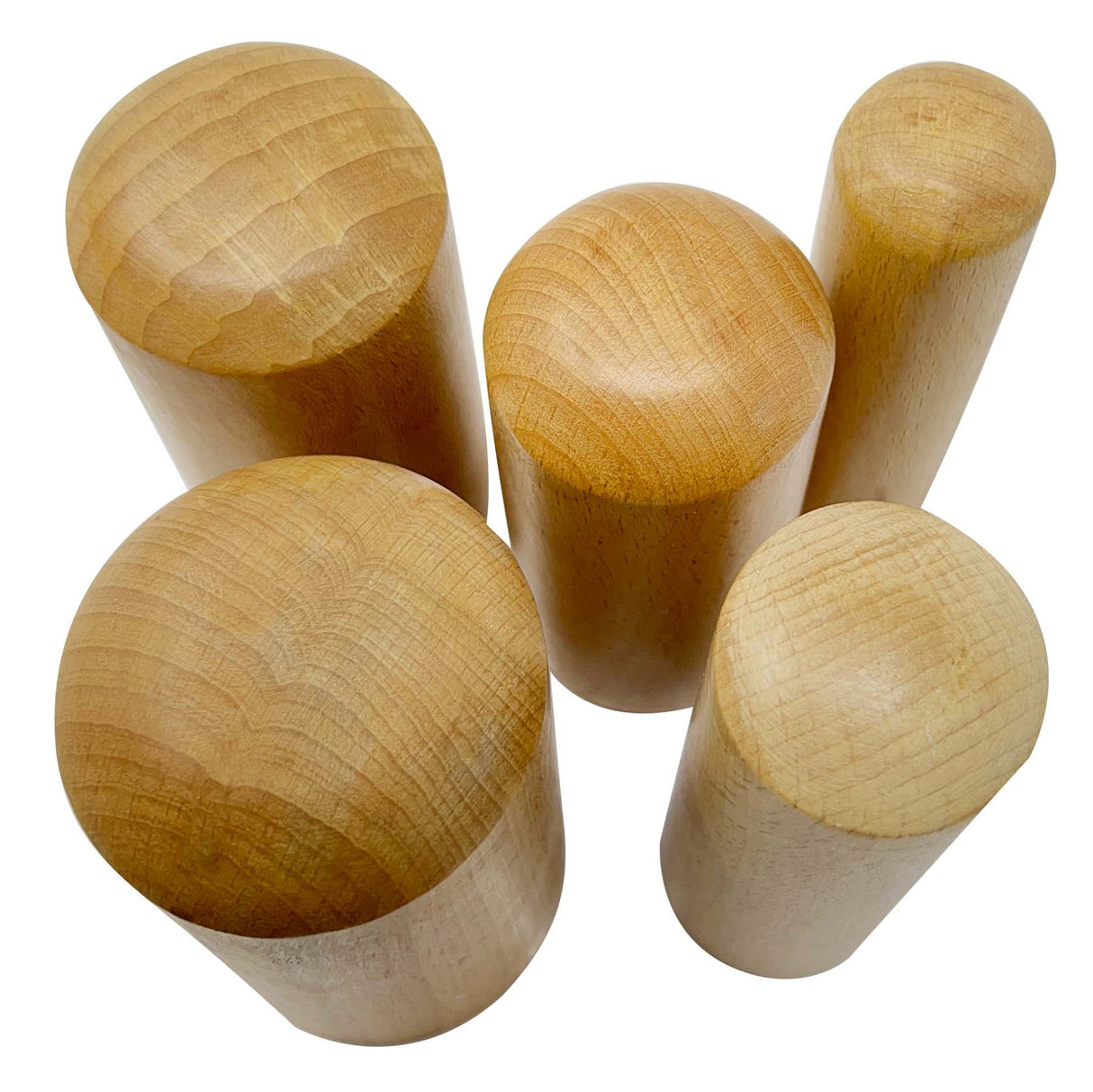 5 Piece Wooden Dapping Punch Set by PMC Supplies