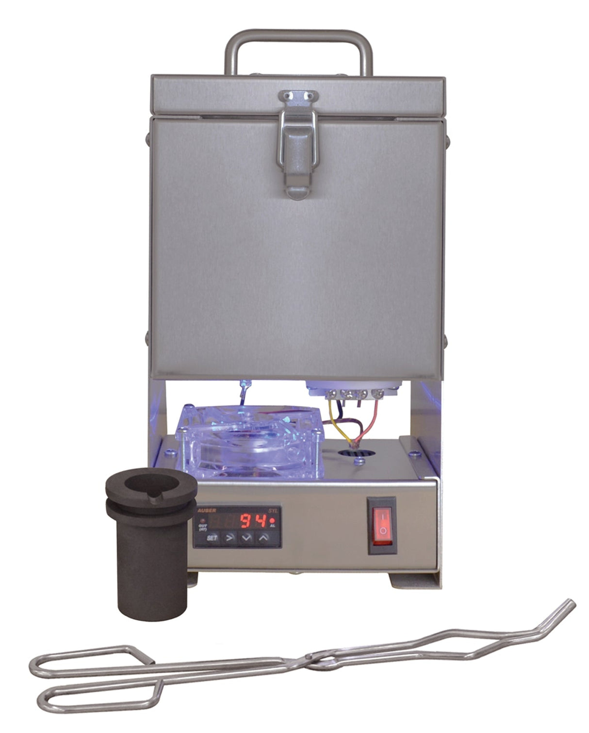 TableTop QuikMelt 30 oz stainless steel portable melting furnace with digital controls and top-loading kiln for precise metal casting