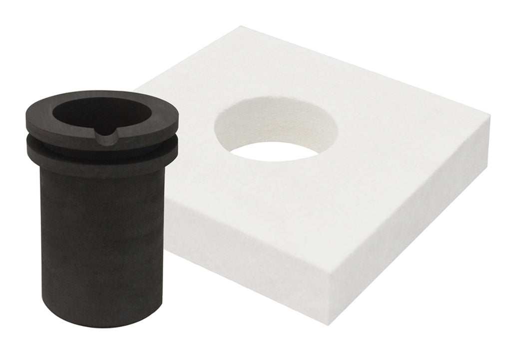 60 Oz TableTop QuikMelt Deluxe Topper Kit with graphite crucible and flange for gold melting