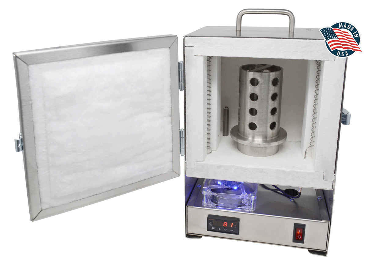 TableTop Hi-Temp 2200F electric burnout oven kiln for 3D PLA resin and wax with rapid heat technology and compact design