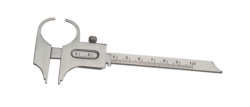 Boley-Style Calipers measuring tool with 1-100 mm range for inside and outside diameters, ideal for jewelers and craftsmen