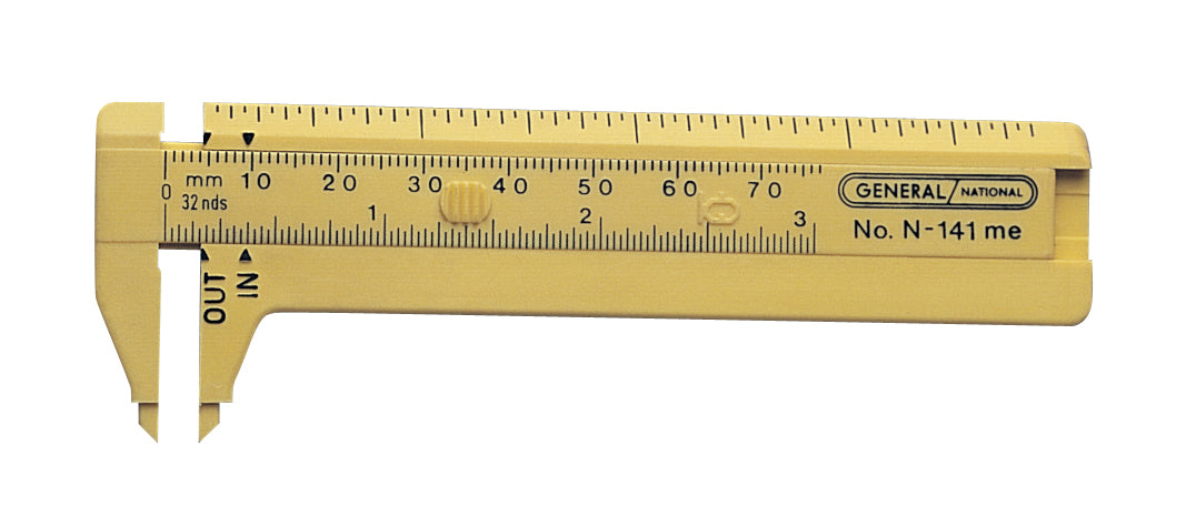 75 mm Swiss Sliding Plastic Gauge made of durable high-impact nylon with precise 1/10 mm scale and compact design