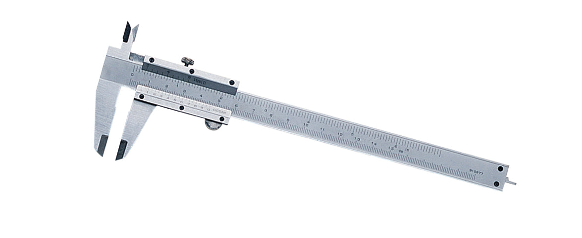 Precision Sliding Vernier Gauge with dual inch and metric measurements for precise inside, outside, and depth readings.
