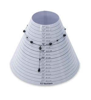 EZ Necklace Gauge beading tool for accurate necklace length measurement and adjustment