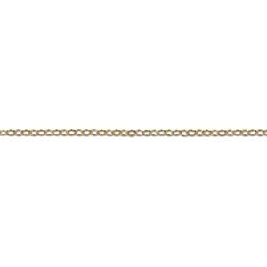 Chain 1.4 MM Flat Cable 14K gold-filled jewelry chain with sleek flat cable design, sold per foot.