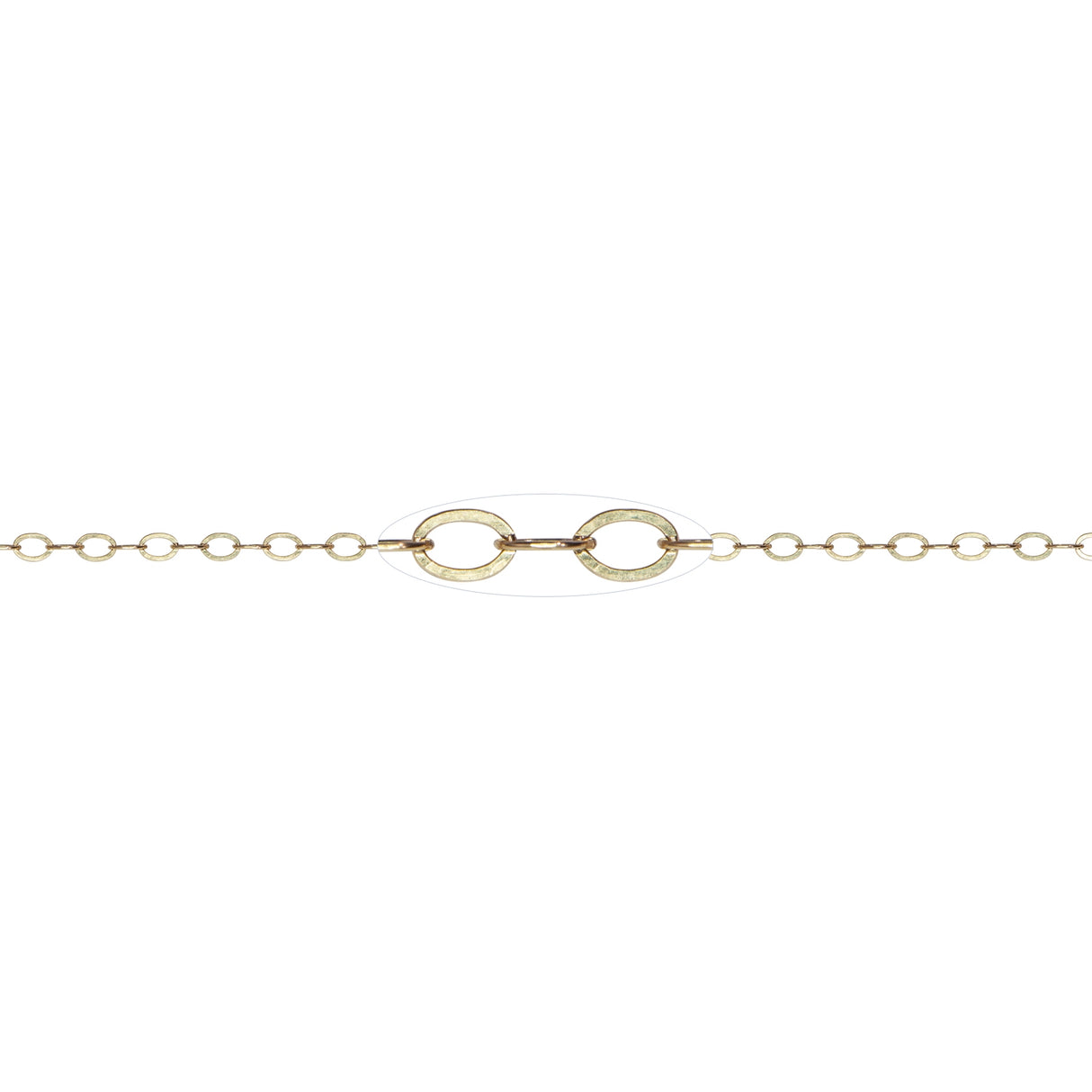 Chain 2.7 MM Flat Cable 14K Gold-Filled - Sold Per Foot by PMC Supplies