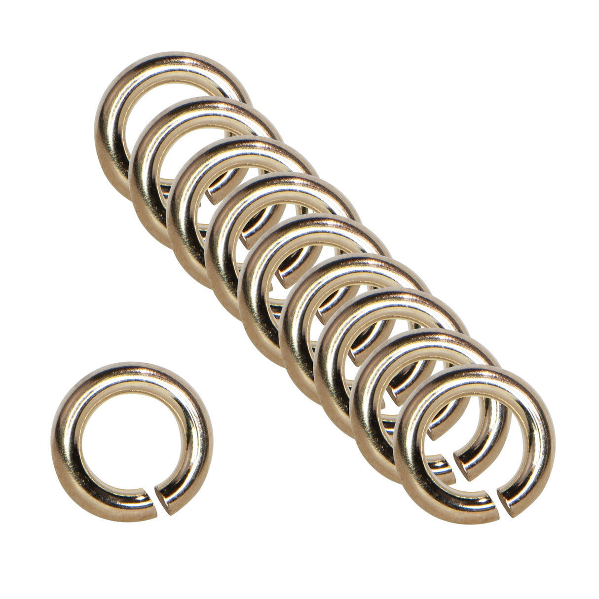 10/Pk of 4 MM 20 Gauge Gold Filled JumpLocks JumpRings by PMC Supplies