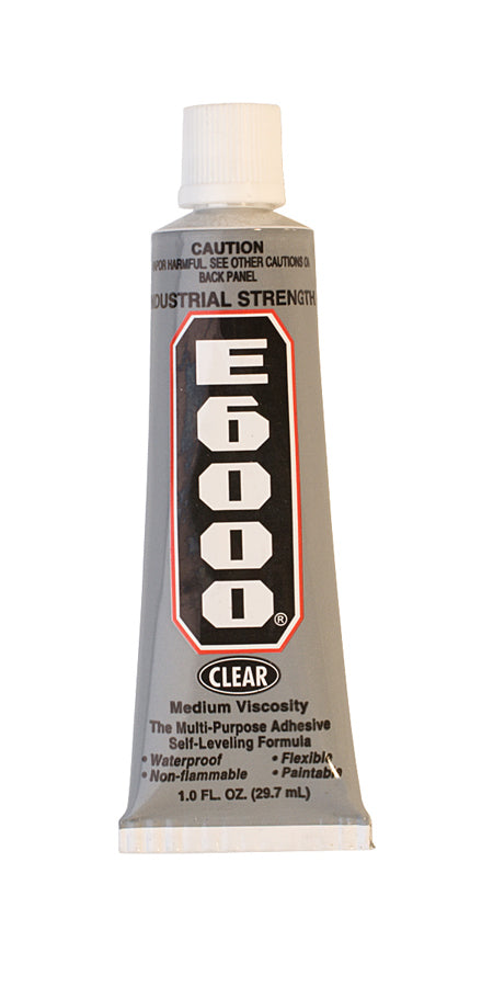 E6000 Glue 1 oz industrial strength adhesive tube for jewelry and crafts