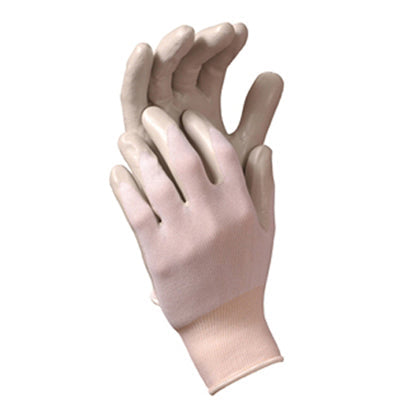 Medium Atlas Super Grip Gloves with nitrile-coated palm and breathable poly back for enhanced grip and puncture resistance