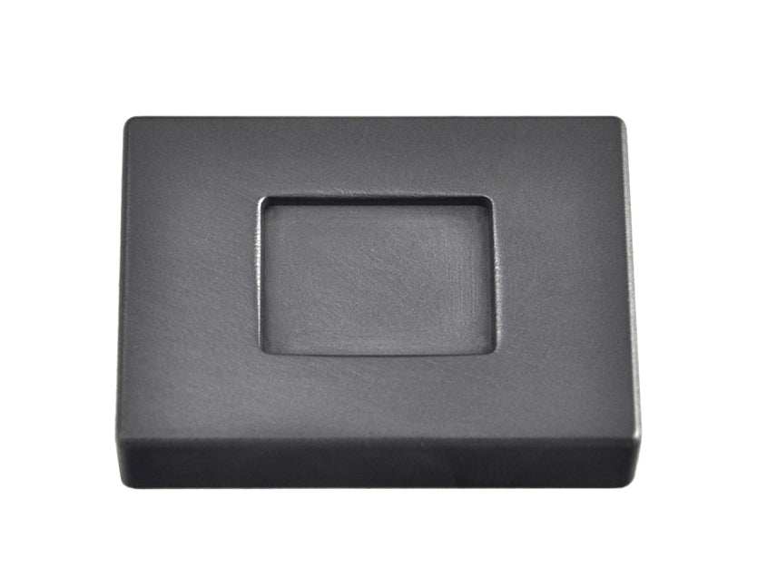 1/2 Troy Ounce Gold rectangular graphite ingot mold with smooth cavity and tapered sides for easy release