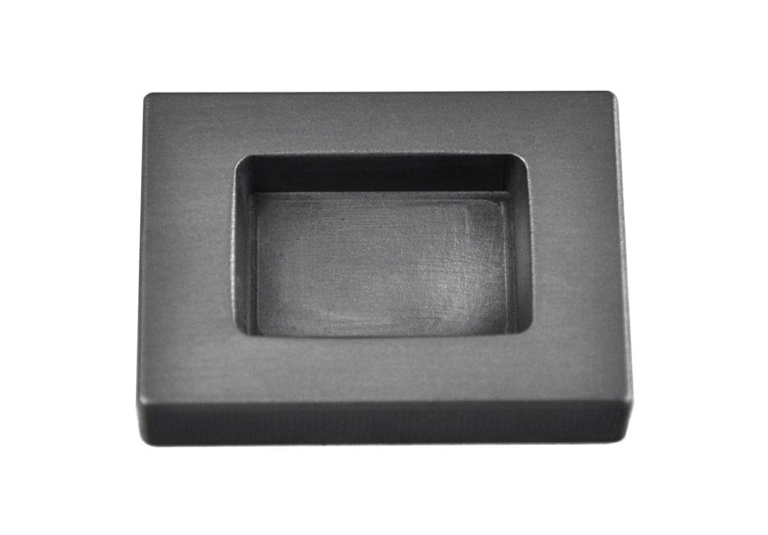 100 gram gold rectangular graphite ingot mold with smooth cavity and tapered sides for easy metal casting