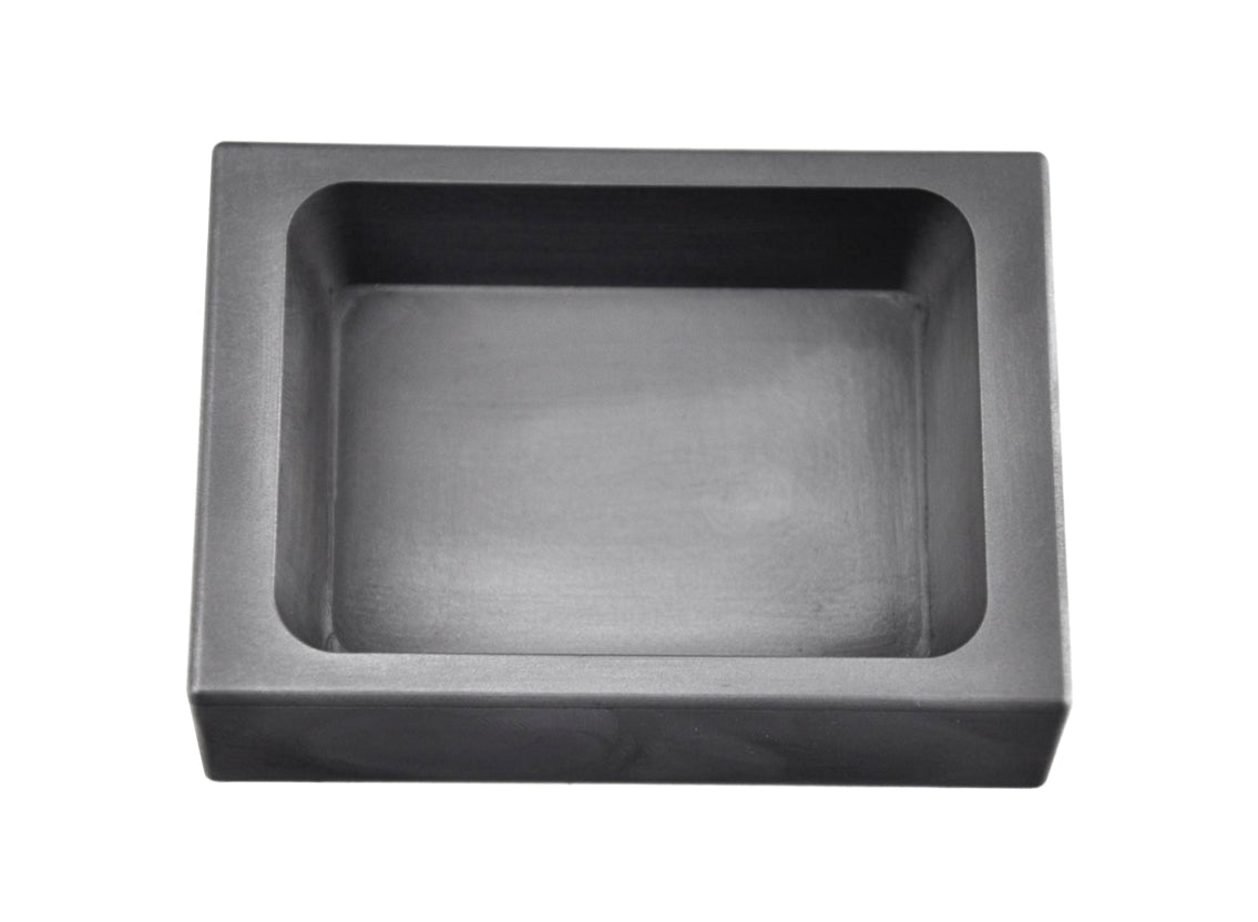 50 Troy Ounce Gold Rectangular Graphite Ingot Mold for uniform gold bar casting