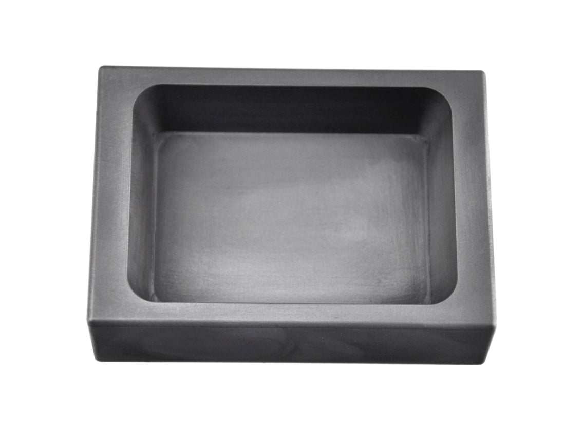 50 Troy Ounce Gold Rectangular Graphite Ingot Mold for uniform gold bar casting