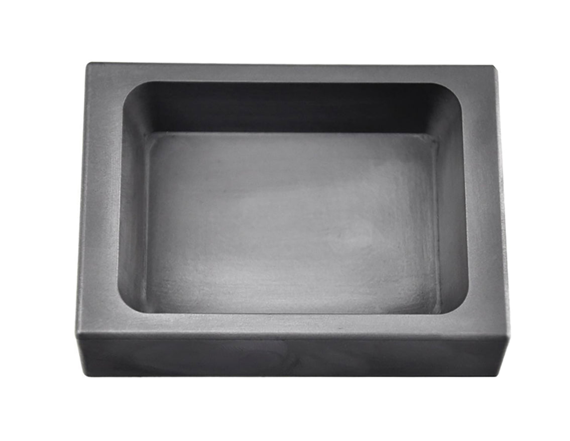 75 Troy Ounce Gold rectangular graphite ingot mold with smooth cavity for bullion casting
