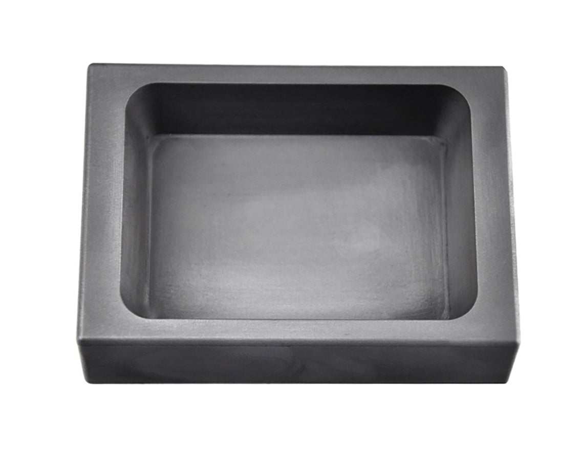 75 Troy Ounce Gold rectangular graphite ingot mold with smooth cavity for bullion casting