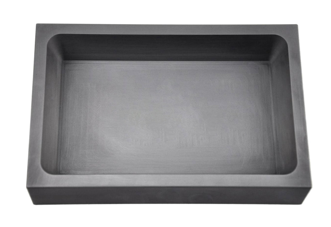 250 troy ounce rectangular graphite ingot mold for gold casting and refining